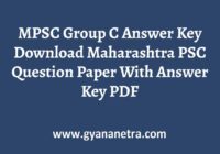 MPSC Group C Answer Key Paper