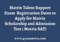 Matrix Talent Support Exam