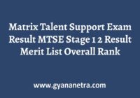 Matrix Talent Support Exam Result Rank