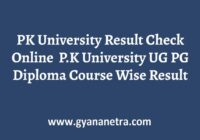 PK University Result Course Wise