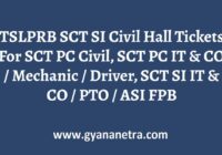 TSLPRB SCT SI Civil Hall Ticket Exam Date