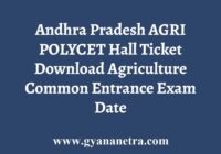 Agri Polycet Hall Ticket