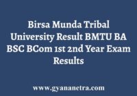 Birsa Munda Tribal University Result