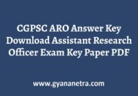 CGPSC ARO Answer Key Paper PDF
