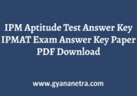 IPM Aptitude Test Answer Key Paper
