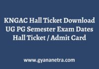 KNGAC Hall Ticket Download