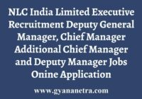 NLC India Executive Recruitment