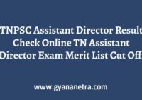 TNPSC Assistant Director Result Merit List