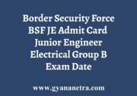 BSF JE Admit Card