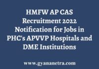HMFW AP CAS Recruitment