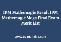 IPM Mathemagic Result Check Online