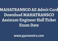 MAHATRANSCO AE Admit Card Exam Date