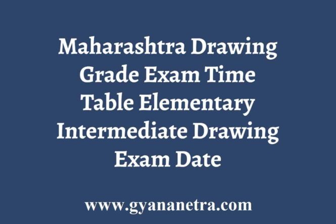 Maharashtra Drawing Grade Exam Time Table