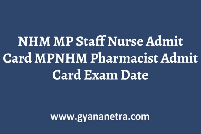 NHM MP Staff Nurse Admit Card