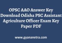 OPSC AAO Answer Key Paper PDF