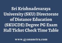 SKU Distance Education Hall Ticket