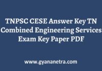 TNPSC CESE Answer Key Paper PDF