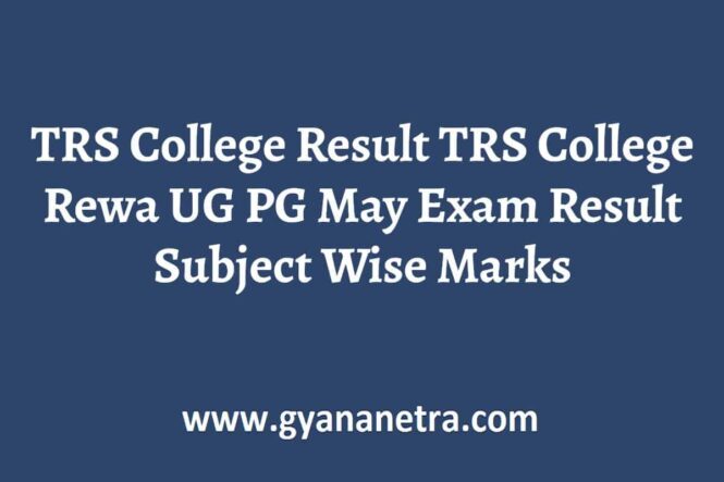 TRS College Result Semester Exam