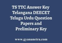 TS TTC DEECET Answer Key