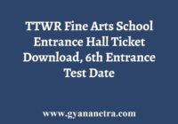 TTWR Fine Arts School Entrance Hall Ticket