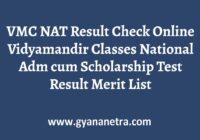 VMC NAT Result Scholarship Test