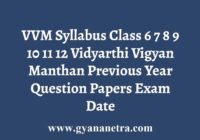 VVM Syllabus Study Material