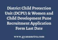 DCPU Pune WCD Recruitment