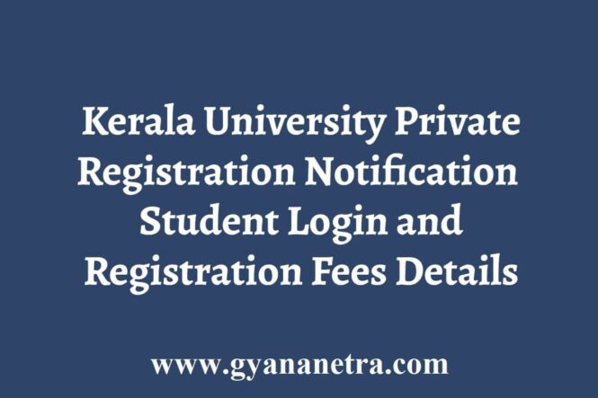 Kerala University Private Registration Notification