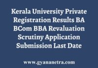 Kerala University Private Registration Result