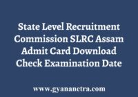 SLRC Admit Card