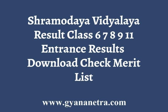 Shramodaya Vidyalaya Result