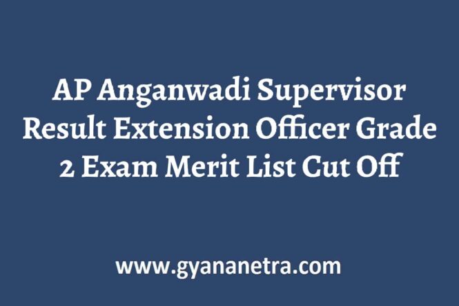 AP Anganwadi Supervisor Result Merit List