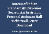 BIS Call Letter Download