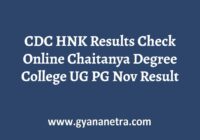 CDC HNK Results UG PG Semester Exam