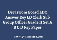 Devaswom Board LDC Answer Key