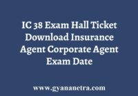 IC 38 Hall Ticket