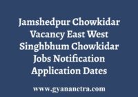 Jamshedpur Chowkidar Vacancy