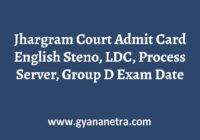 Jhargram Court Admit Card Exam Date