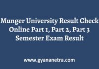 Munger University Result Semester Exam