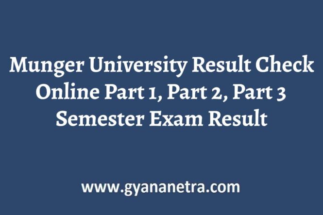 Munger University Result Semester Exam
