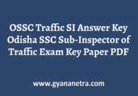 OSSC Traffic SI Answer Key Paper PDF