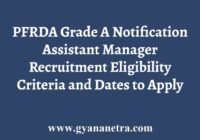 PFRDA Grade A Recruitment Notification