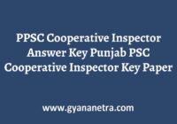 PPSC Cooperative Inspector Answer Key Paper PDF