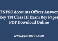 TNPSC Accounts Officer Answer Key Paper