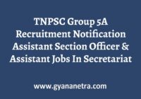 TNPSC Group 5A Notification Apply Online