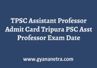 TPSC Assistant Professor Admit Card