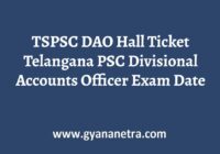 TSPSC DAO Hall Ticket Exam Date