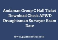 Andaman Group C Hall Ticket