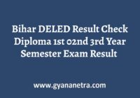 Bihar DELED Result Diploma