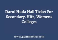 DHIU Hall Ticket